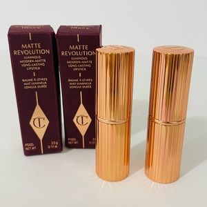 Charlotte Tilbury Matte Revolution Lipstick Full Size NEW Glastonberry 2 Pack